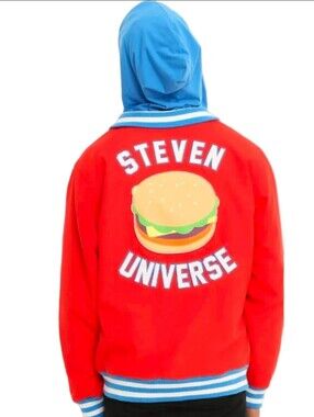 Steven Universe Cartoon Network 2017 Cheeseburger Varsity Bomber Jacket S